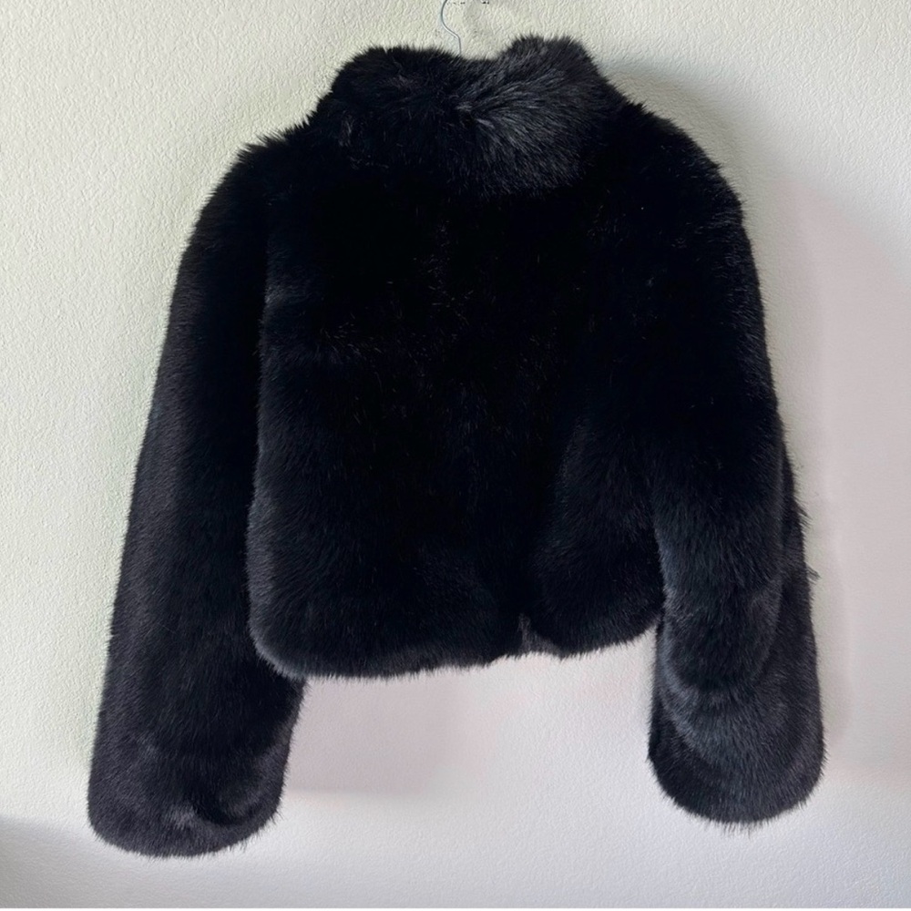 ALO Yoga Black Faux Fur Jacket